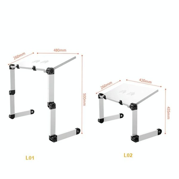 Portable Folding Laptop Desk with Adjustable Height and Storage - Image 5