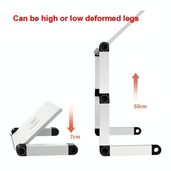 Portable Folding Laptop Desk with Adjustable Height and Storage - Image 6