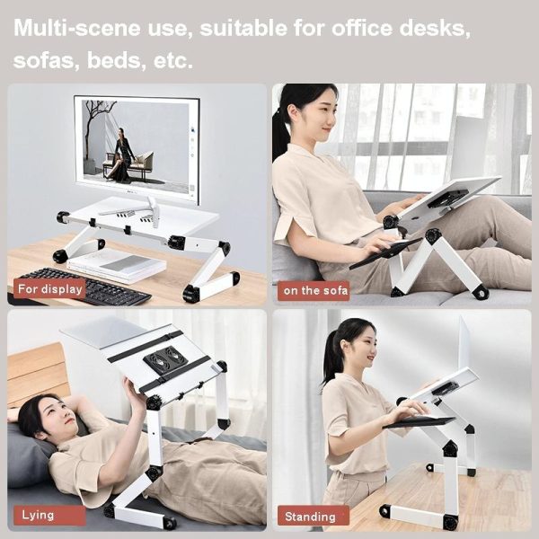 Portable Folding Laptop Desk with Adjustable Height and Storage - Image 8