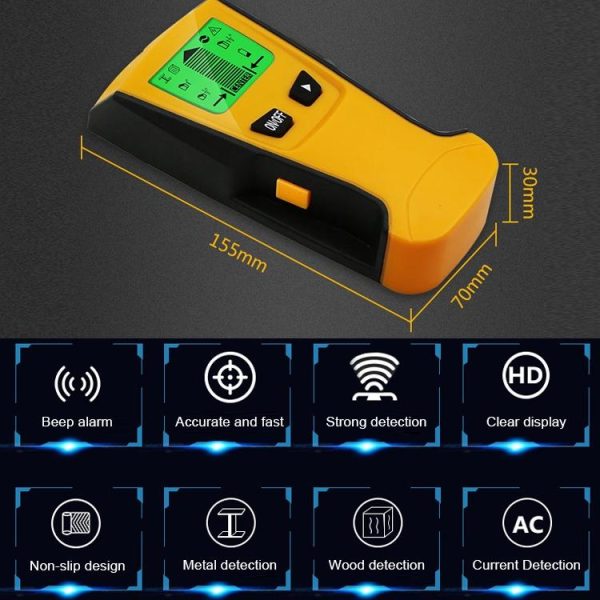 3-in-1 Wall Metal Detector for Voltage Cable and Metal Detection - Image 4