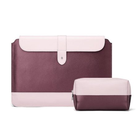 Microfiber Notebook Liner & Power Bag - Horizontal Wine Red - 14-15.4 Inch