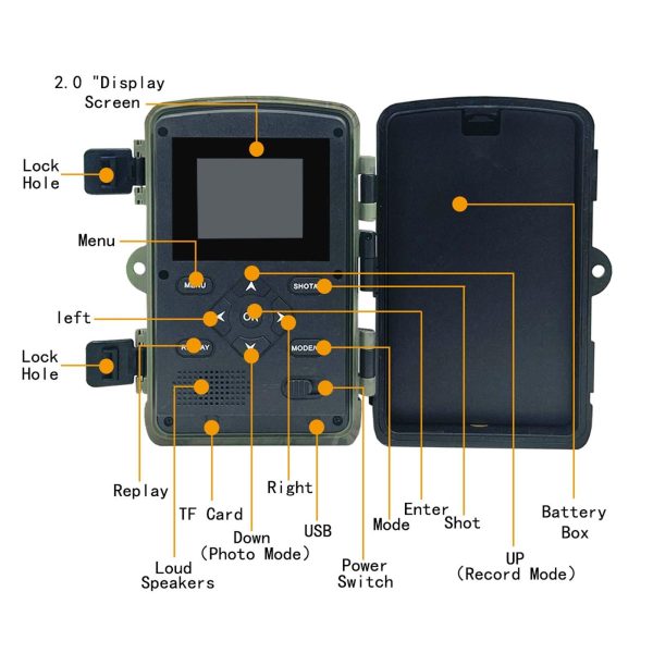 2 Lcd Infrared Night Vision Trail Camera For Wildlife Hunting - Image 5