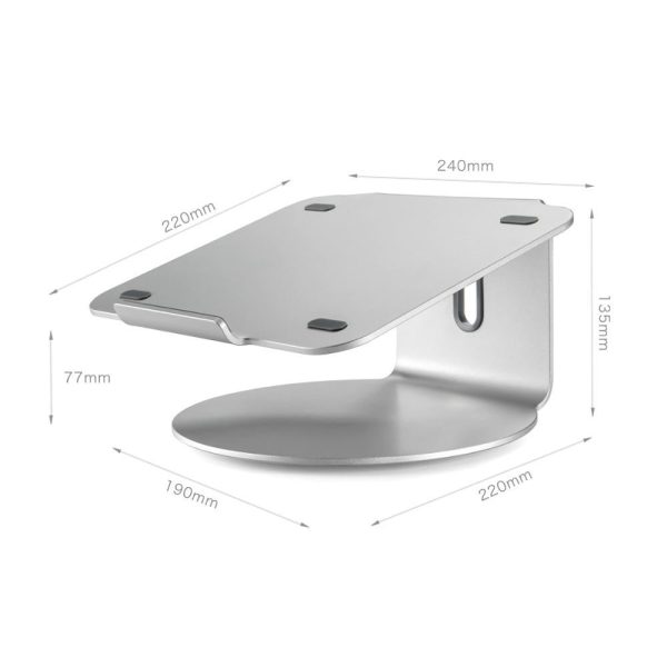 360 Degree Rotating Aluminum Laptop Stand - Efficient Cooling - Image 3