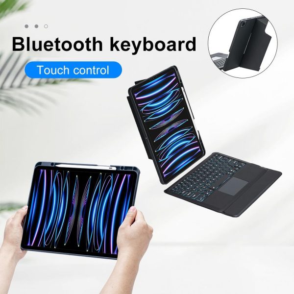 12.9 Ipad Pro Touch Backlight Bluetooth Keyboard Leather Case - Split Type 2022 / 2021 / 2020 / 2018 - Image 7
