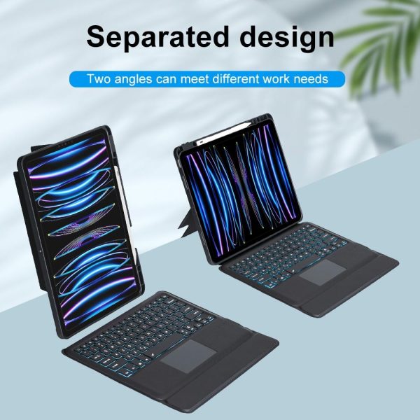 12.9 Ipad Pro Touch Backlight Bluetooth Keyboard Leather Case - Split Type 2022 / 2021 / 2020 / 2018 - Image 8