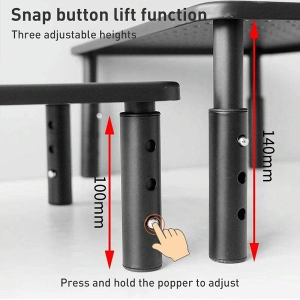 Lenovo Thinkpad Laptop Stand with Phone Holder - Elevated Monitor Stand - Image 4