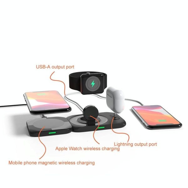 4 In 1 Wireless Charger For Iphone Watch Airpods - Image 3