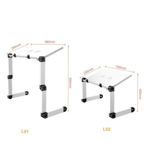 Portable Folding Laptop Desk with Adjustable Height and Storage - Image 5