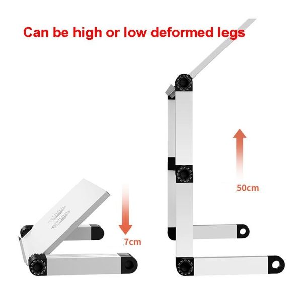 Portable Folding Laptop Desk with Adjustable Height and Storage - Image 6