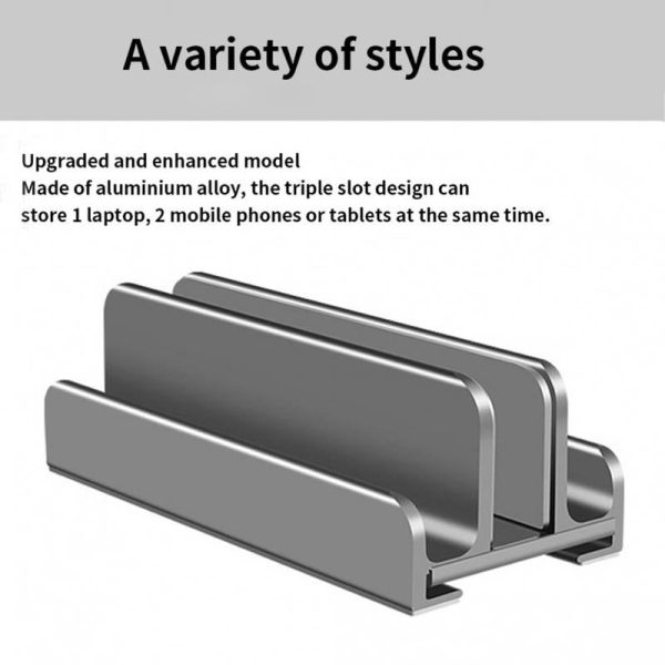 Multifunctional Aluminum Storage Stand for Laptop Tablet and Phone - Image 5
