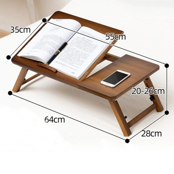 Adjustable Folding Laptop Desk for Dorm or Study - Height and Space Saver - Image 4