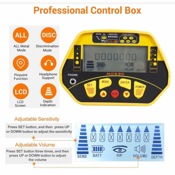 High Sensitivity Underground Metal Detector with Backlight - Image 9