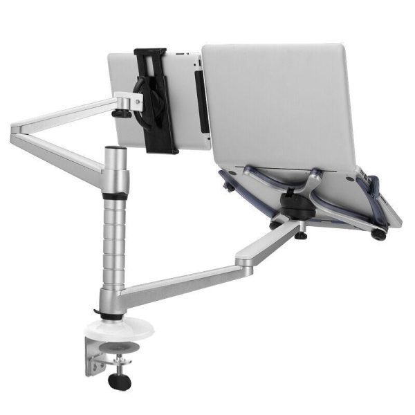 Adjustable Aluminum Double Arm Tablet Stand - Universal Rotation - Image 3