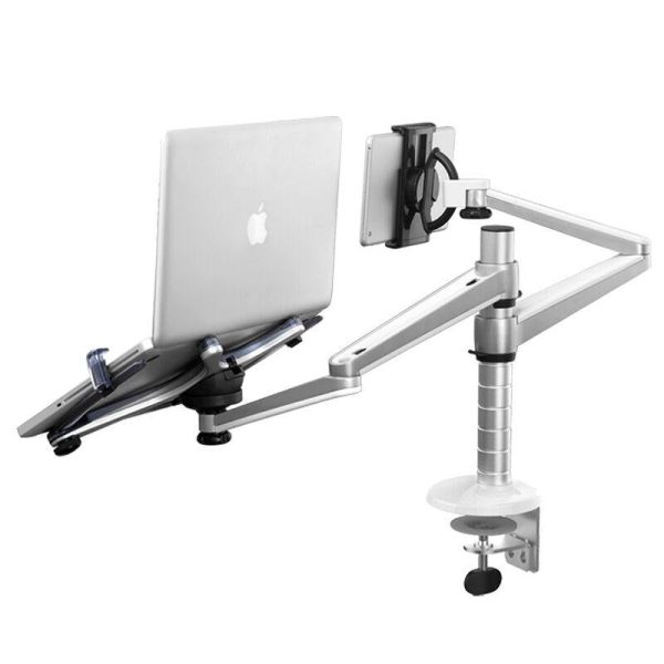 Adjustable Aluminum Double Arm Tablet Stand - Universal Rotation - Image 4