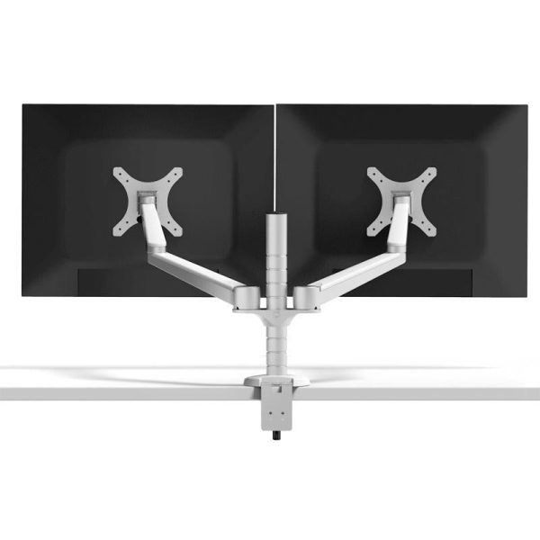 Double Arm Aluminum Desktop Monitor Mount Stand - Compact - Image 4
