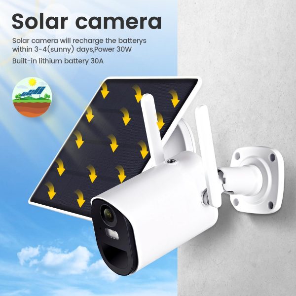 Solar-Powered Wifi Camera 1080P Hd Motion Detection Night Vision 2-Way Audio Tf Card - Image 4