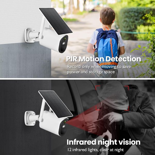 Solar-Powered Wifi Camera 1080P Hd Motion Detection Night Vision 2-Way Audio Tf Card - Image 10