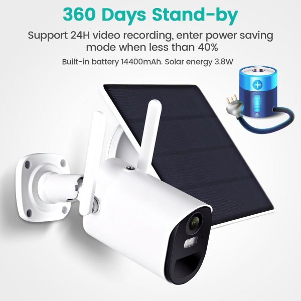 Solar-Powered Wifi Camera 1080P Hd Motion Detection Night Vision 2-Way Audio Tf Card - Image 12