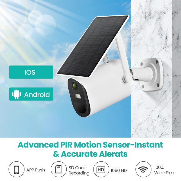Solar-Powered Wifi Camera 1080P Hd Motion Detection Night Vision 2-Way Audio Tf Card - Image 13