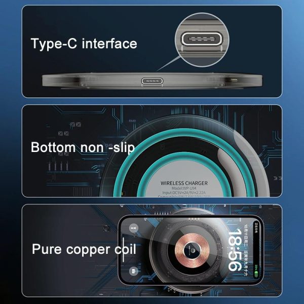 15W Desktop Wireless Charger Sleek Design - Image 7