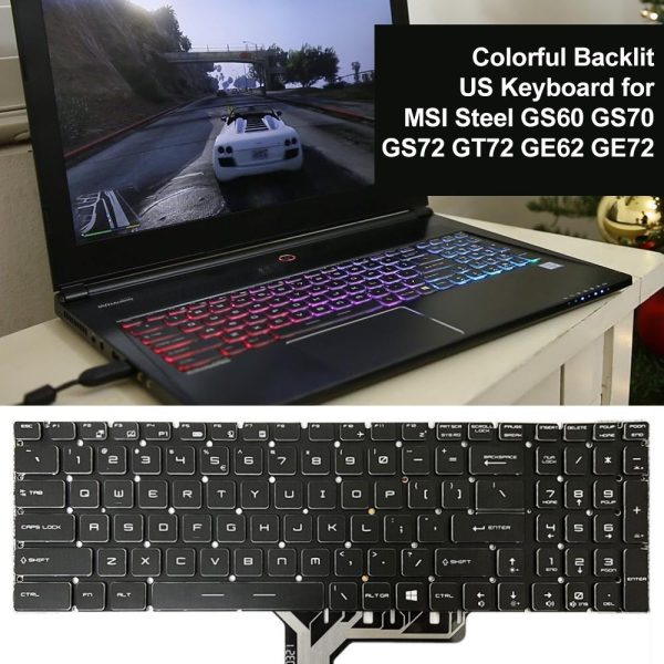 Backlit Laptop Keyboard for Msi Steel Series - us Version - Image 7