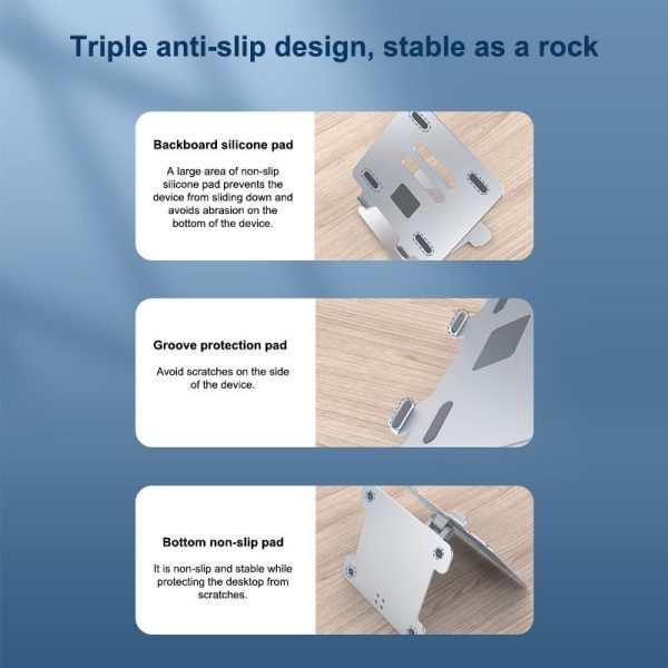 Adjustable Aluminum Laptop Stand - Multi-functional & Foldable - Image 5
