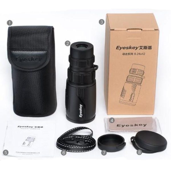 Waterproof Monocular Binoculars - 8-24X42 Zoom For Mobile Phone Photography - Image 6