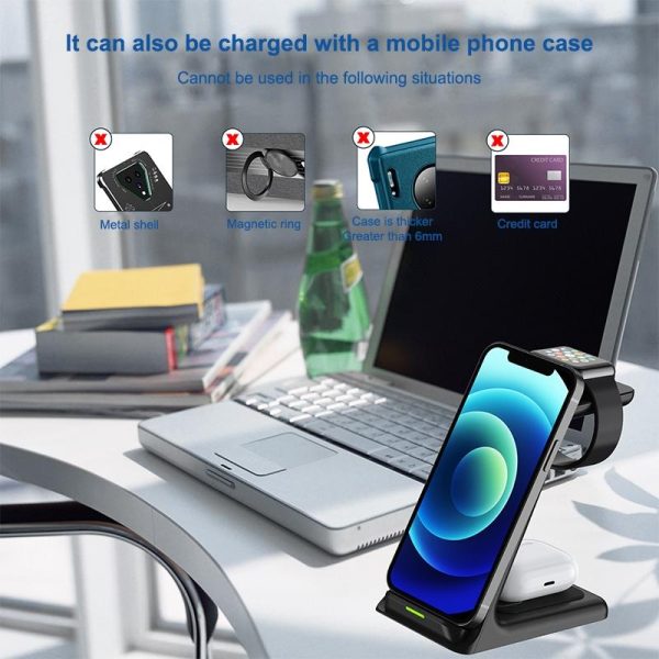 3 In 1 Wireless Charger For Iphone Airpods And Apple Watch - Image 8