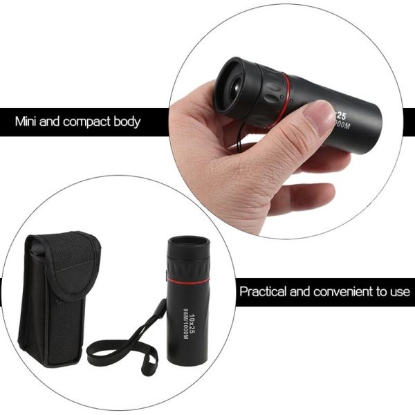 Portable High Definition Dual Focus Monocular Telescope - 10X25 - Professional - Image 10