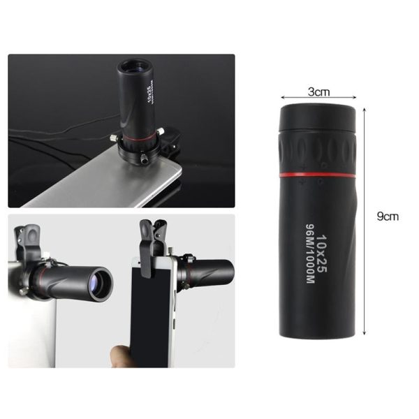 Portable High Definition Dual Focus Monocular Telescope - 10X25 - Professional - Image 12