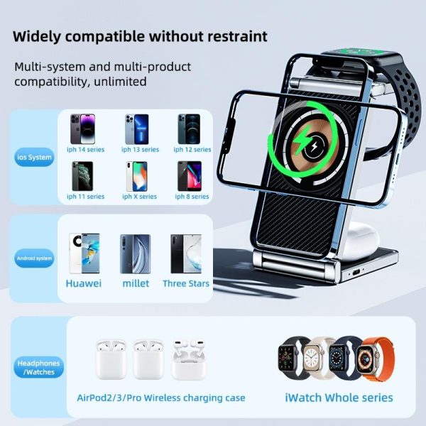 4 In 1 Wireless Charging Stand For Phone Watch Headset - Image 5