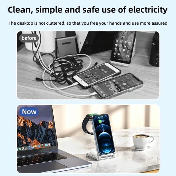 4 In 1 Wireless Charging Stand For Phone Watch Headset - Image 6