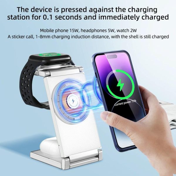 4 In 1 Wireless Charging Stand For Phone Watch Headset - Image 7