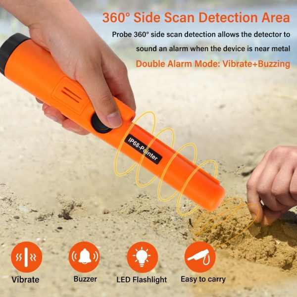 Waterproof Handheld Metal Detector with Positioning Stick - Ip68 - Image 8