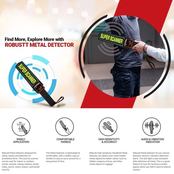 Hand-held Metal Detector - 60mm Detection Distance - Image 9