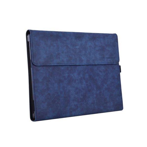 Leather Tablet Case & Power Bag For Microsoft Surface Pro X - 13 Inch Dark Blue - Image 3