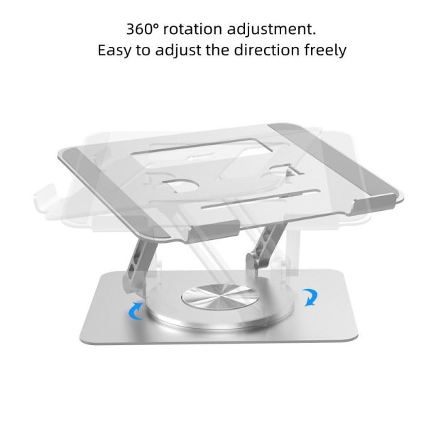 Adjustable Laptop Stand - Portable Aluminum 360 Degree Rotation - Image 3