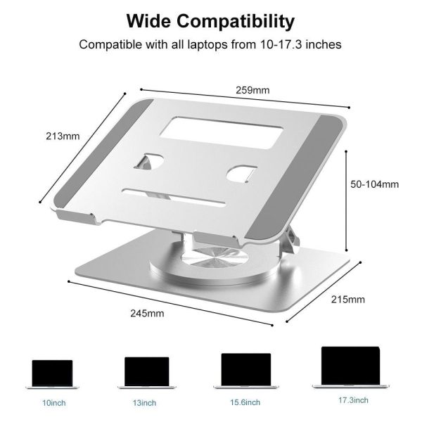 Adjustable Laptop Stand - Portable Aluminum 360 Degree Rotation - Image 5