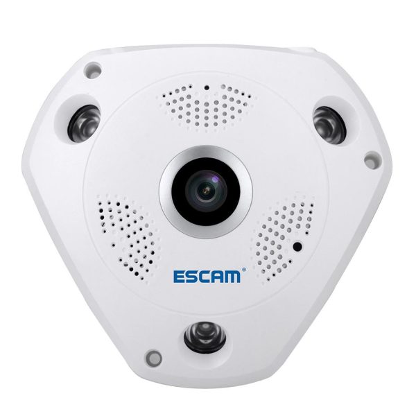 360 Degree Fisheye Lens Wifi Ip Camera With Motion Detection & Night Vision - Shark 960P - Image 4