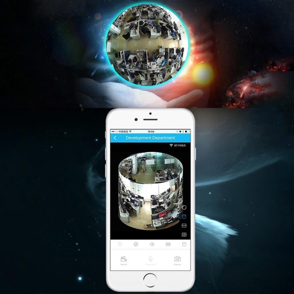 360 Degree Fisheye Lens Wifi Ip Camera With Motion Detection & Night Vision - Shark 960P - Image 7