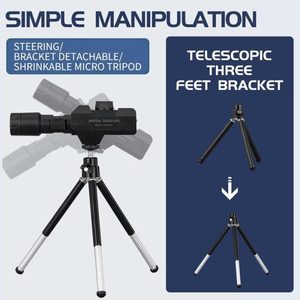 Wireless Motion Detection Monocular With Metal Tripod - 70X Magnification - Image 6