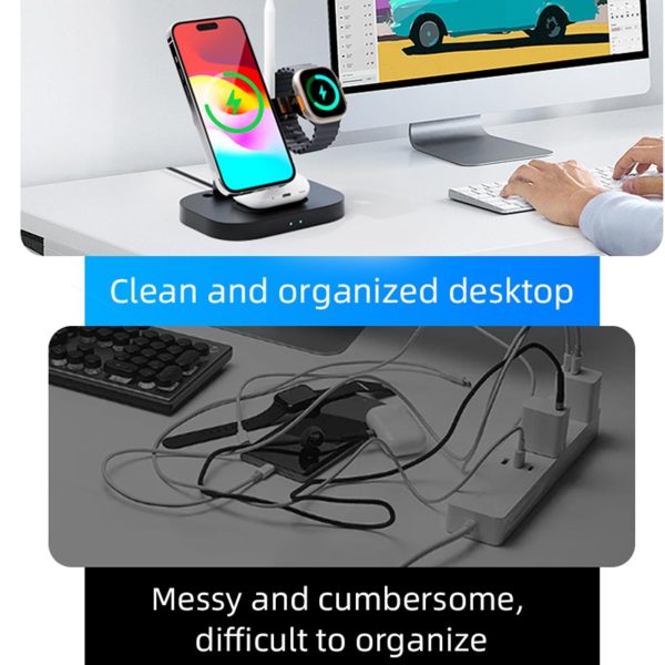 4 In 1 Foldable Wireless Charger Stand - Image 4