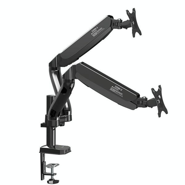Double Screen Desktop Monitor Bracket - Air Pressure Lift - Image 3