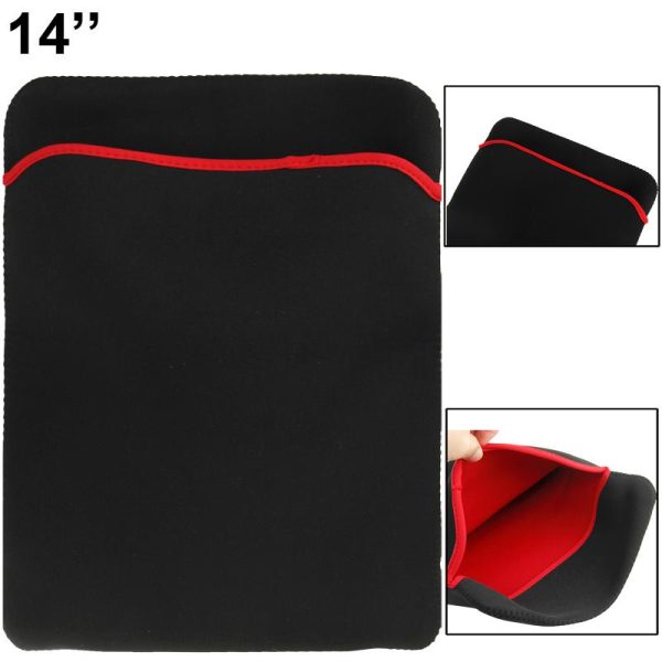 14 Inch Black Laptop Soft Sleeve Case Bag - Image 3