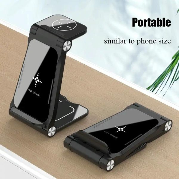 3 In 1 Foldable Fast Charging Station Qi Certified - Image 5
