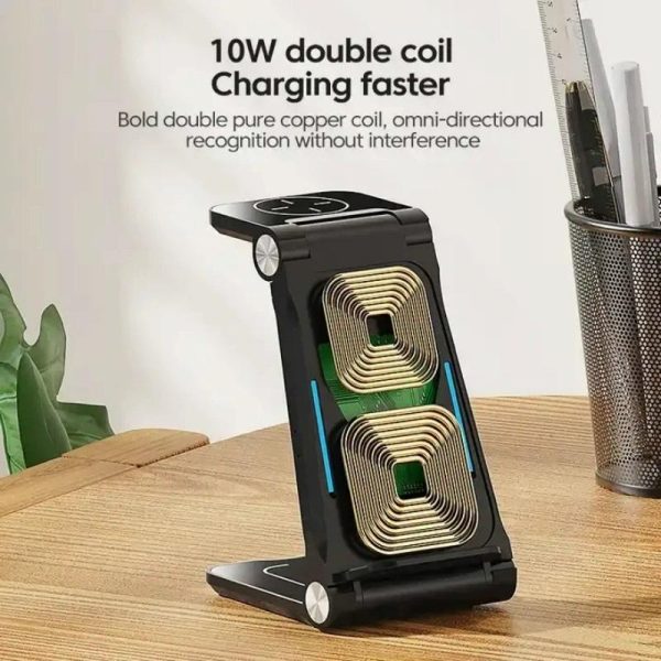 3 In 1 Foldable Fast Charging Station Qi Certified - Image 6