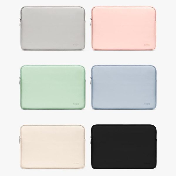 11 / 12 Inch Double-Layer Leather Laptop Bag - Gray - Image 3