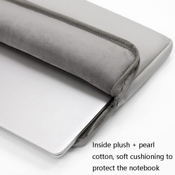 11 / 12 Inch Double-Layer Leather Laptop Bag - Gray - Image 4