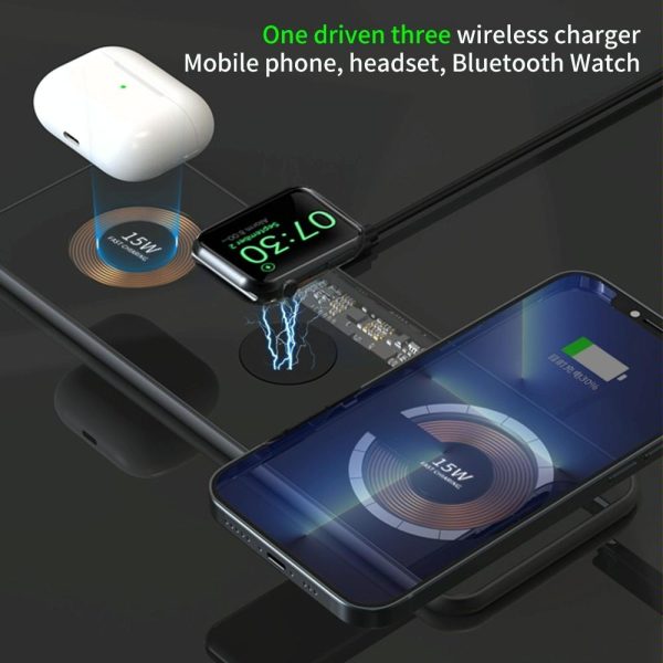 15W Dual Fast Charging Pad For 3 In 1 Wireless Phones - Image 6
