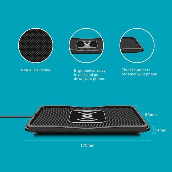 Fast Wireless Car Charger Anti Skid Qi Standard - Image 4